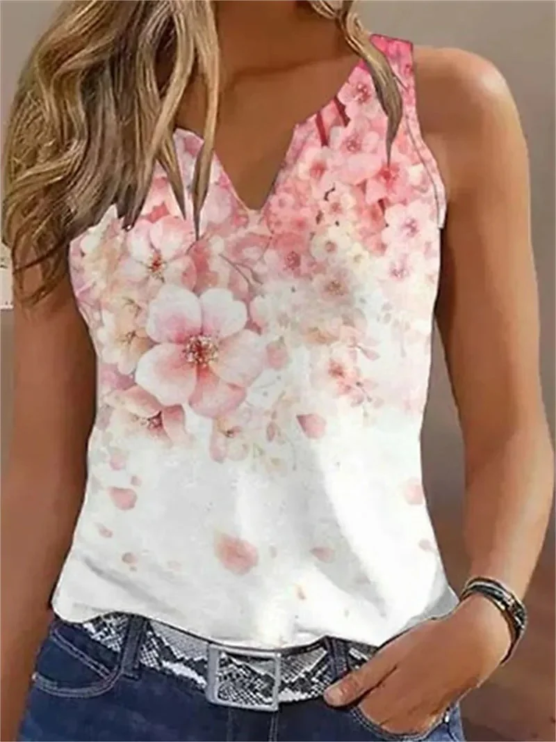 Damen ärmelloses Blusenshirt mit floralem Design Heidi-Mode - Image 4